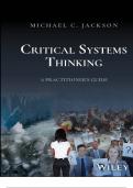 Critical Systems Thinking: A Practitioner's Guide 2024 Edition By Wiley with complete solution