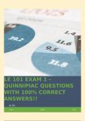 LE 101 EXAM 1 – QUINNIPIAC QUESTIONS WITH 100% CORRECT ANSWERS!!