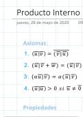 Algebra Lineal Resumen Producto Interno