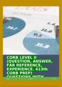 CORB LEVEL II (QUESTION, ANSWER, FAR REFERENCE, EXPERIENCE. 413th CORB PREP) QUESTIONS WITH COMPLETE SOLUTIONS!!