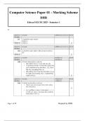 Computer Science Paper 01 - MarkingSchemeDHREdexcel IGCSE 2025 - Semester 1