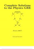 to the Physics GRE Complete Solutions