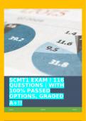 SCMT1 EXAM | 116 QUESTIONS | WITH 100% PASSED OPTIONS, GRADED A+!!