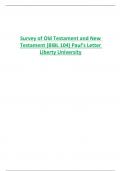 Survey of Old Testament and New  Testament (BIBL 104) Paul’s Letter  Liberty University