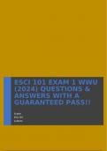 ESCI 101 EXAM 1 WWU (2024) QUESTIONS & ANSWERS WITH A GUARANTEED PASS!!