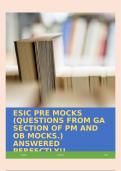 ESIC PRE MOCKS (QUESTIONS FROM GA SECTION OF PM AND OB MOCKS.) ANSWERED PERFECTLY!!