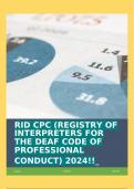 RID CPC (REGISTRY OF INTERPRETERS FOR THE DEAF CODE OF PROFESSIONAL CONDUCT) 2024!!