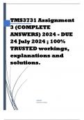 TMS3731 Assignment 3 (COMPLETE ANSWERS) 2024 - DUE 24 July 2024 ; 100% TRUSTED workings, explanations and solutions. 