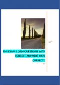 FMI EXAM 1 2024 QUESTIONS WITH CORRECT ANSWERS 100% CORRECT!!