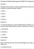 Principles of marketing management Mnm1601 Assignment 3