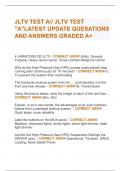 JLTV TEST A// JLTV TEST  "A"LATEST UPDATE QUESATIONS  AND ANSWERS GRADED A+