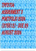 TPF3704 Assignment 3 PORTFOLIO 2024 (278812) - DUE 29 August 2024