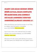 Aaert cer exam newest 2024- 2025 actual exam complete 80 questions and correct detailed answers (verified answers)|already graded a+