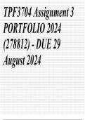 TPF3704 Assignment 3 PORTFOLIO 2024 (278812) - DUE 29 August 2024