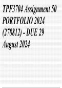 TPF3704 Assignment 50 PORTFOLIO 2024 (278812) - DUE 29 August 2024