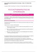 Samenvatting  Psychotherapeutische Stromingen MET kaders