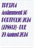 TPF3704 Assignment 50 PORTFOLIO 2024 (278812) - DUE 29 August 2024