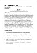 Solution Manual For Personality Psychology Domains of Knowledge About Human Nature 8th Edition By Randy Larsen, David Buss Chapter 1-20