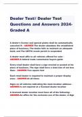 Dealer Test// Dealer Test Questions and Answers 2024- Graded A