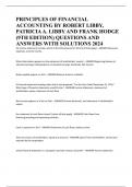 PRINCIPLES OF FINANCIAL ACCOUNTING BY ROBERT LIBBY, PATRICIA A. LIBBY AND FRANK HODGE (9TH EDITION) QUESTIONS AND ANSWERS WITH SOLUTIONS 2024