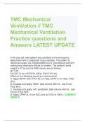 TMC Mechanical  Ventilation // TMC  Mechanical Ventilation  Practice questions and  Answers LATEST UPDATE