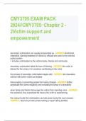 CMY3705 EXAM PACK  2024//CMY3705: Chapter 2 - 2Victim support and  empowerment