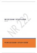 NR 222 EXAM 1 STUDY GUIDE  with 100% correct answers