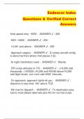 Endeavor Indoc Questions & Verified Correct  Answers