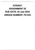 COS2621 Assignment DUE 22 July 2024