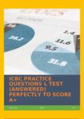 ICBC PRACTICE QUESTIONS L TEST (ANSWERED) PERFECTLY TO SCORE A+