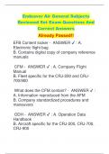 Endeavor Air General Subjects Reviewed Set Exam Questions And  Correct Answers Already Passed!!