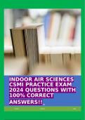 INDOOR AIR SCIENCES CSMI PRACTICE EXAM 2024 QUESTIONS WITH 100% CORRECT ANSWERS!!