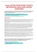 2024 ATI RN MED SURG EXAM 2 QUESTIONS AND EXPLAINED ANSWERS