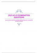 2025 ACLS EXAM QUESTIONS (VERIFIED EXAM MATERIAL)WITH GUARANTEED ACCURATE ANSWERS