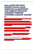 2024 AAERT CER EXAM NEWEST ACTUAL EXAM COMPLETE 100 QUESTIONS AND CORRECT DETAILED ANSWERS (VERIFIED ANSWERS) ALREADY GRADED A+ 