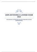 USPA SKYDIVING A LICENSE EXAM 2024 WITH GUARANTEED ACCURATE ANSWERS(VERIFIED)