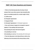 RADT 1001 Exam Questions and Answers