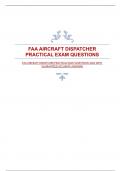 FAA AIRCRAFT DISPATCHER PRACTICAL EXAM QUESTIONS 2024 WITH GUARANTEED ACCURATE ANSWERS