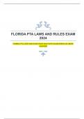 FLORIDA PTA LAWS AND RULES EXAM 2024 WITH GUARANTEED ACCURATE ANSWERS