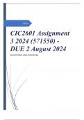 CIC2601 Assignment 3 2024 (571550) - DUE 2 August 2024