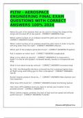 PLTW - AEROSPACE ENGINEERING FINAL EXAM QUESTIONS WITH CORRECT ANSWERS 100% 2024