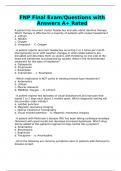 FNP Final Exam/Questions with Answers A+ Rated