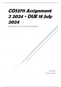 COS3711 Assignment 2 2024 - DUE 18 July 2024