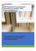 ATI Pediatrics Proctored Exam Questions & Answers 100% Accurate(Rated A+)