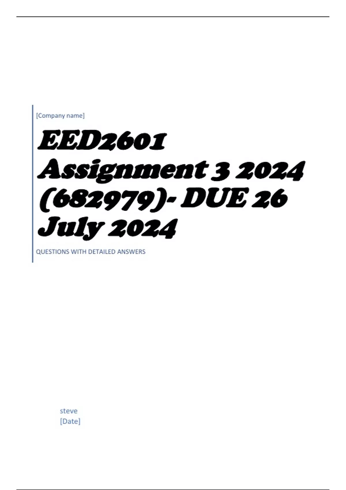 eed2601 assignment 3 answers 2022