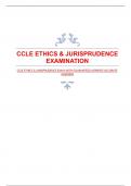 CCLE ETHICS & JURISPRUDENCE EXAM WITH GUARANTEED|VERIFIED ACCURATE ANSWERS