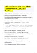  FNP From Practice Exam AANP Questions With Complete Solutions.