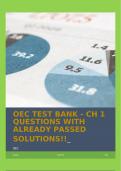 OEC TEST BANK - CH 1 QUESTIONS WITH ALREADY PASSED SOLUTIONS!!