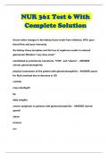 NUR 361 Test 6 With Complete Solution