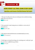 AORN Periop 101 Final Exam Study Guide Questions and Revised Correct Answers (2024 / 2025) 100% Guarantee Pass